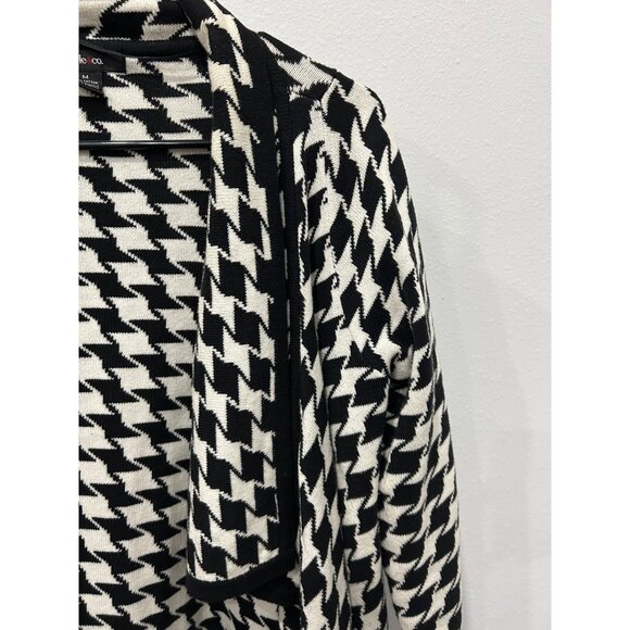 Style & Co. Houndstooth Open Front Cardigan Sweater Sz M - Picture 4 of 9